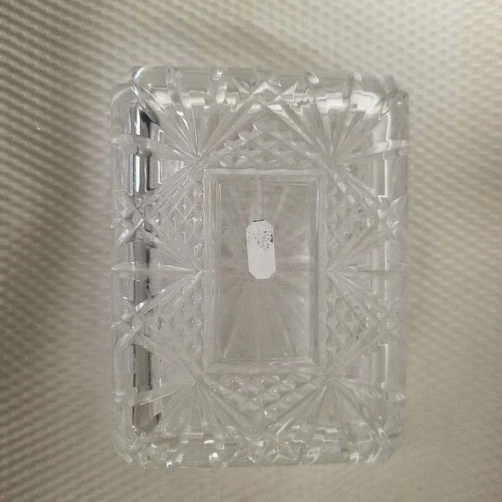 JG Durand Cristal d'Arques France Fontenay Crystal Trinket Box 6.5 x 5 x3 Vanity